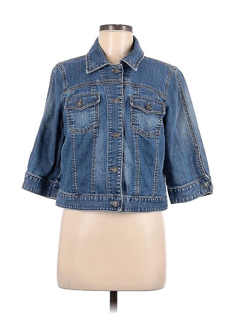 Ann Taylor Loft Outlet Blue Denim Jacket Size M 50 Off Thredup