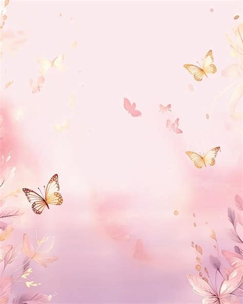 Purple Butterflies Pink Background | Premium AI-generated vector