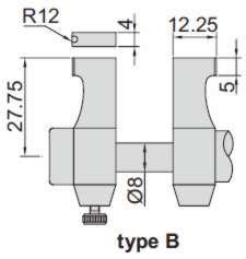 INSIZE Invändig 2 punkts mikrometer 25 50 x 0 01 mm Inv 2 punkts