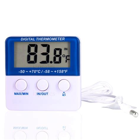 Best Digital Refrigerator And Freezer Thermometer With Audible Alarm