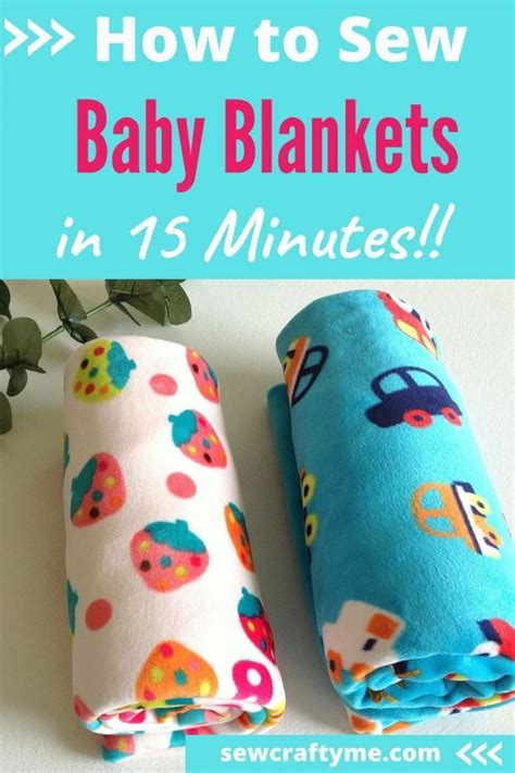 How To Sew A Baby Blanket In 15 Minutes How To Sew Baby Blanket Baby