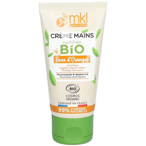 mkl CRÈME MAINS CERTIFIÉE BIO FLEUR D ORANGER 50 ml Redcare Pharmacie