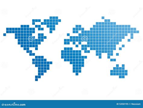 World Pixel Map Stock Vector Image Of Europe Modern 5350195