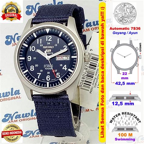 Jual Seiko Sport Snzg K Automatic Blue Nylon Jam Tangan Seiko