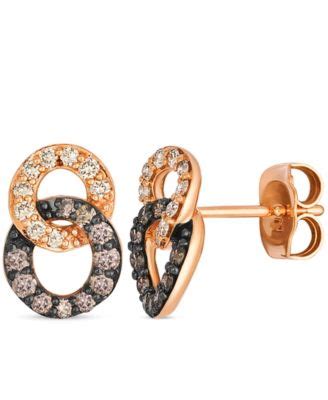 Le Vian Nude Diamond 0 15 Ct T W And Chocolate Diamond 0 24 Ct T