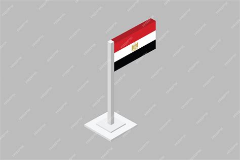 Premium Vector Egypt Flag 3d Style National Egypt Flag Vector Illustration Flag Of The Arab