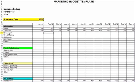 10 Projected Budget Template Excel Excel Templates Excel Templates