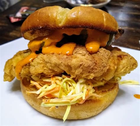 Made Some Fried Chicken Sandwiches Over The Weekend With Slaw Chipotle