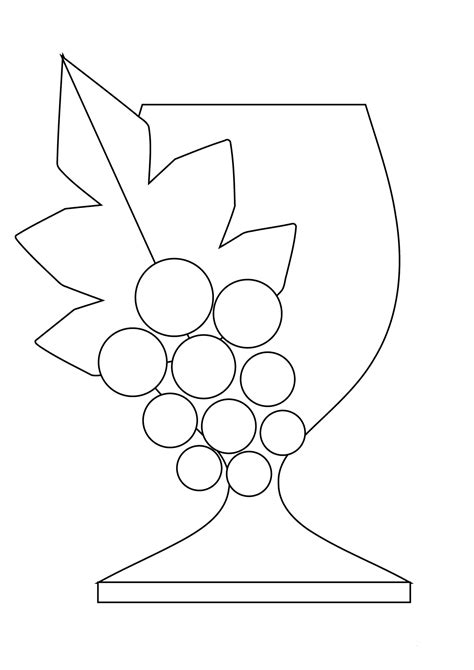 Glass Of Wine Coloring Page ColouringPages