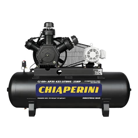 Compressor de ar alta pressão 60 pcm 425 litros Chiaperini CJ 60