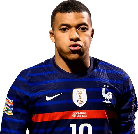 Kylian Mbappé France football render - FootyRenders