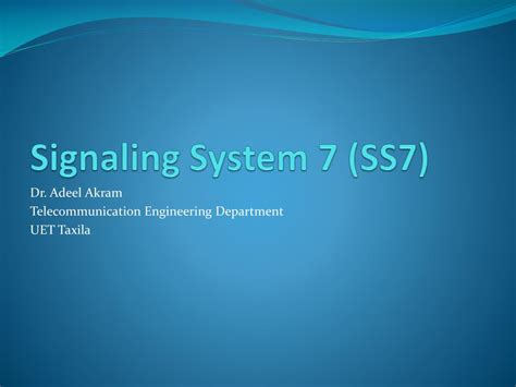 Ppt Signaling System 7 Ss7 Powerpoint Presentation Free Download