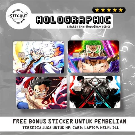 Jual Sticker Kartu Atm Skin Card Anime One Piece HOLOGRAM By Stichu