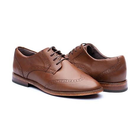 Zapatos oxford de suela para mujer Amanda café D Cuero