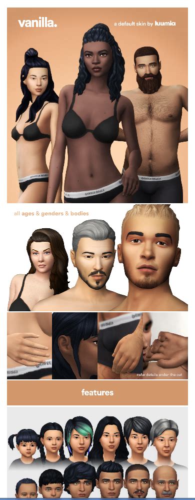 Sims 4 Default Skin Replacement Maxis Match Jujawines