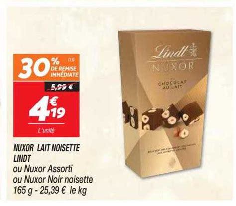 Promo Nuxor Lait Noisette Lindt Chez Netto Icatalogue Fr