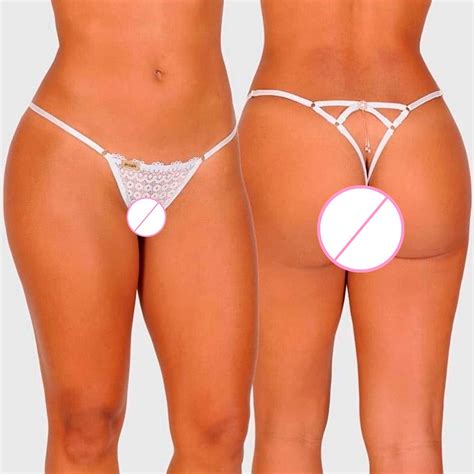 Calcinha Fio Dental De Luxo Em Renda Principal Branco Lingerie