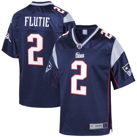 Mens New England Patriots Doug Flutie Nfl Pro Line Navy Retired Team