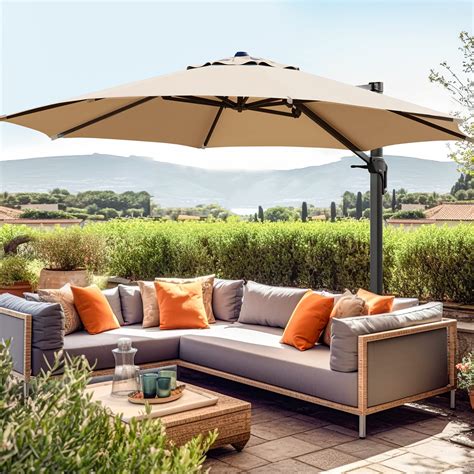 Snapklik Wikiwiki Ft Cantilever Patio Umbrellas Outdoor Offset