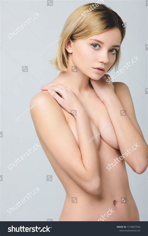 Attractive Blonde Naked Woman Posing Isolated Stock Photo Shutterstock