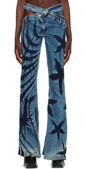 Masha Popova Ssense Exclusive Blue Wheelspin Jeans