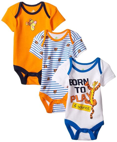 Disney Baby Boys Tigger 3 Pack Bodysuit Clothing Disney