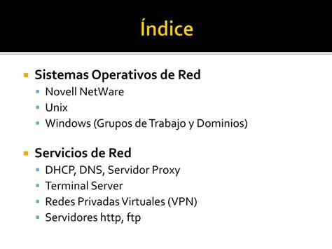 Ppt Sistemas Operativos Y Servicios De Red Powerpoint Presentation