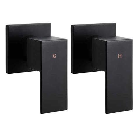 Brass Shower Mixer Head Hot And Cold Bathroom Tap Matte Black