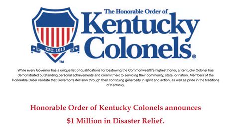 Michael Eaves On Twitter The Honorable Order Of Kentucky Colonels