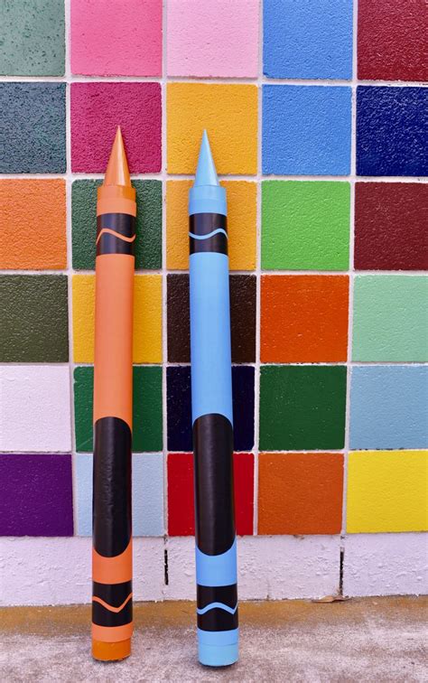 Giant Crayon DIY for Back to School, Classroom, Party Prop, & More - Make Life Lovely