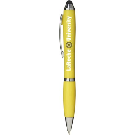 Printed Nash Stylus Ballpoint Pen Yellow Plastic Pen