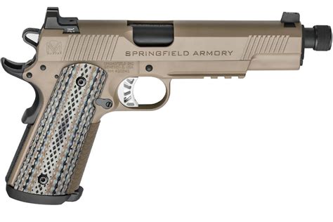 Springfield 1911 Master Class Silent Operator 45acp Flat Dark Earth