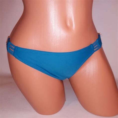 No Boundaries Swim Bikini Bottom Small Solid Blue St Gem