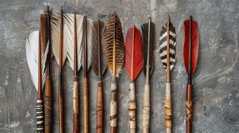 Arrows With Natural Plumage Background Sport Nature Background