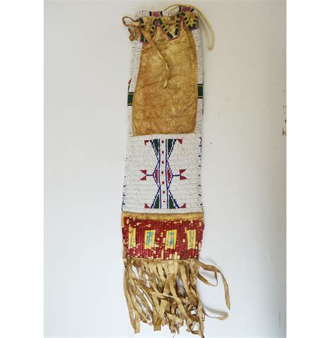 Native American Plains Lakota beaded Pipe bag-SOLD - tribalartantiques.com