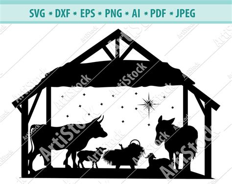 Nativity SVG, Nativity Scene Svg, Christmas SVG, Holiday Decoration ...