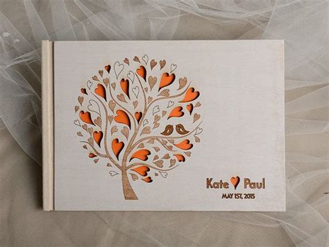 Wooden Wedding Guest Book Wedding Book Wood Cover Journal Journal