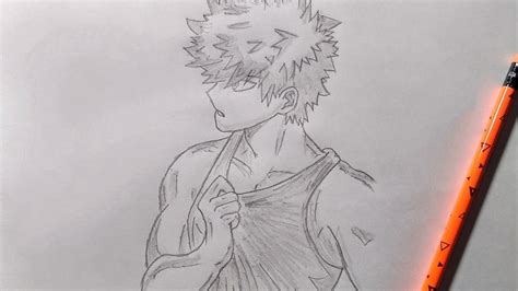 My Hero Academia-original graphite pencil drawing of Katsuki Bakugo ...