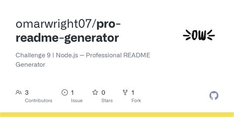 GitHub - omarwright07/pro-readme-generator: Challenge 9 | Node.js ...