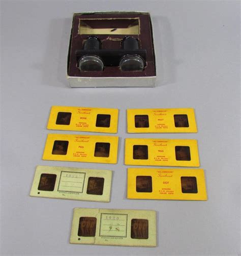 S Risque Pinup Nude Model D Color Stereoview Slides Stereoviewer Box