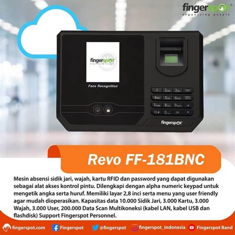 Jual Fingerspot Revo Ff Bnc Mesin Absensi Wajah Dan Sidik Jari