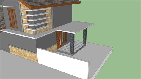 Exterior Desan Fasad Rumah Minimalis 3d Warehouse