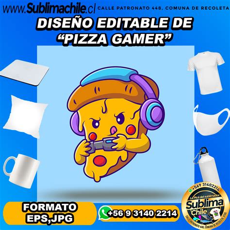 Un Dise O Editable De Pizza Gamer Para Sublimar Eps Pjg