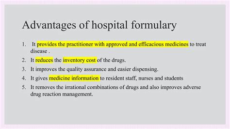 Hospital Formulary Pdf Unit Sem B Pharmacy Ppt