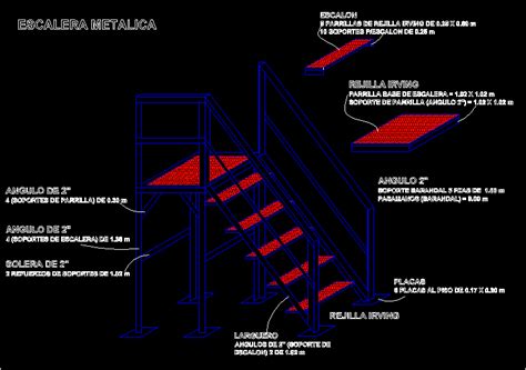 Planos De Escalera Y Puerta Metalica En Dwg Autocad Proyectos De Porn