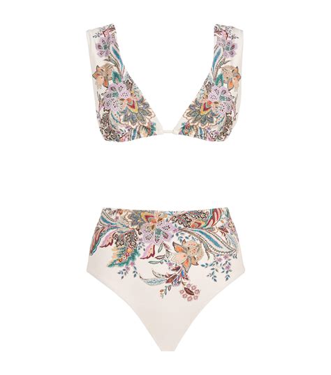 Zimmermann Paisley Rhiannon Bikini In White ModeSens