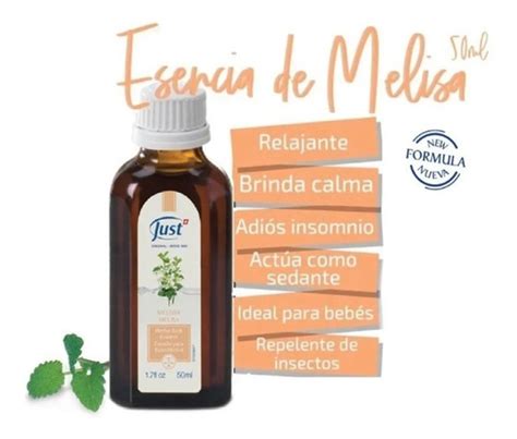 Esencia Para Baño De Melisa Nueva Fórmula 50ml Swiss Just Envío gratis