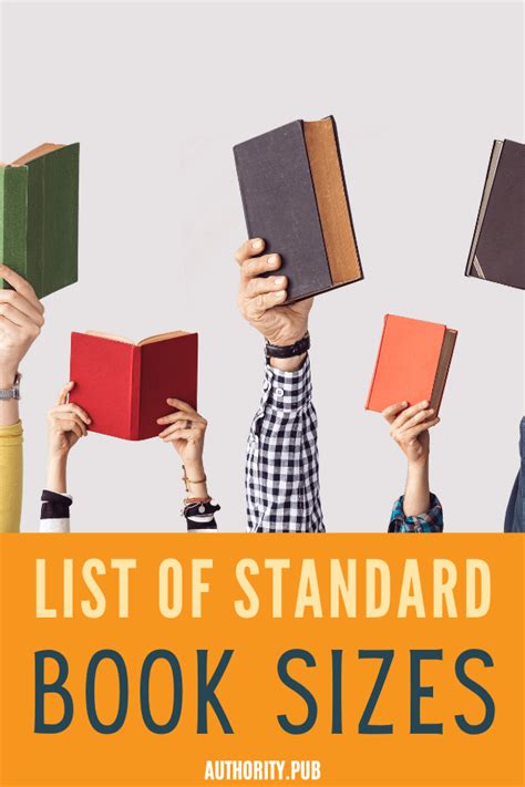 List Of Book Sizes Standard Sizes For All Different Self Published Books