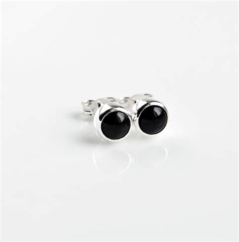Серьги-пусеты с чёрным ониксом – Jam Jewelry
