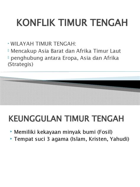 Konflik Timur Tengah | PDF